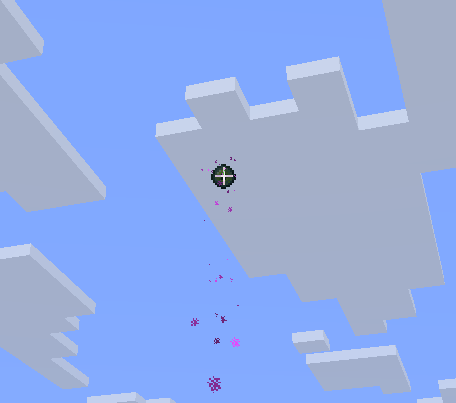 Minecraft crosshair centered on an Eye of Ender
